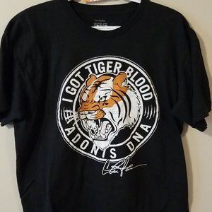I Got Tiger Blood Adonis DNA Black T Shirt Size Large Charlie Sheen